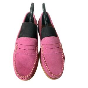 Tory Burch Pink Suede Loafers -Size 8